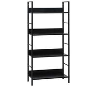 Vidaxl 4-Layer Book Shelf Black 60X27.6X124.5 Cm Engineered Wood