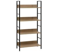 Vidaxl 4-Layer Book Shelf Oak 60X27.6X124.5 Cm Engineered Wood