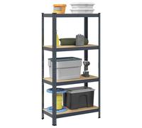 vidaXL 4-Layer Storage Shelf Anthracite Steel&Engineered Wood