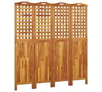 Vidaxl 4-Panel Room Divider 162X2X180 Cm Solid Wood Acacia Room Dividers