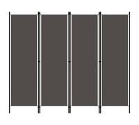vidaXL 4-Panel Room Divider Anthracite 200x180 cm Partition Screen Separator