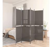 (Anthracite, 200 x 200 cm) vidaXL Room Divider Privacy Screen Paravent Dressing Room Partition Fabric