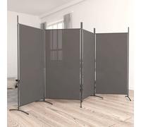 Vidaxl 4-Panel Room Divider Anthracite 346X180 Cm Fabric Room Dividers