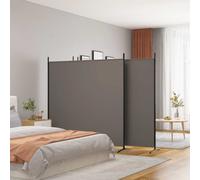 vidaXL 4-Panel Room Divider Anthracite 698x180 cm Fabric