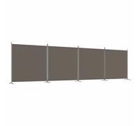 vidaXL 4-Panel Room Divider, Anthracite, 698x180 cm - Foldable Fabric Partition Screen, Versatile Usage, Easy Assembly, Modern Design, Ideal for Living Room and Bedroom
