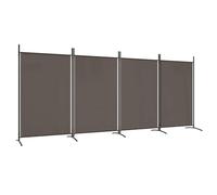vidaXL 4-Panel Room Divider Anthracite - Versatile Fabric Screen for Privacy and Sunlight Blocking - Foldable and Easy-to-Store Partition