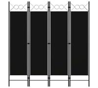 Vidaxl 4-Panel Room Divider Black 160X180 Cm