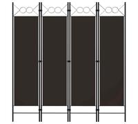 vidaXL 4-Panel Room Divider Brown 160x180 cm
