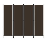 Vidaxl 4-Panel Room Divider Brown 200X180 Cm Room Dividers