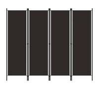vidaXL 4-Panel Room Divider Brown 200x180 cm Wall Partition Screen Separator