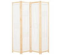 Vidaxl 4-Panel Room Divider Cream 160X170X4 Cm Fabric Room Dividers