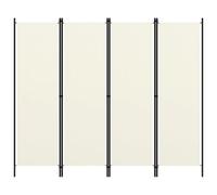 Vidaxl 4-Panel Room Divider White 200X180 Cm Room Dividers