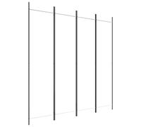 'vidaXL 4-Panel Room Divider in White - Modern Fabric Privacy Screen 200x200cm - Perfect for Bedroom, Living Room and Office