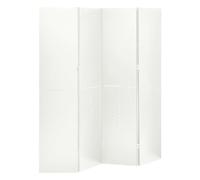 vidaXL 4-Panel Room Divider White 160x180 cm Steel