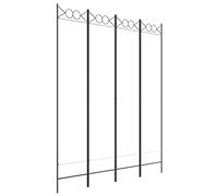 vidaXL 4-Panel Room Divider White 160x200 cm Fabric