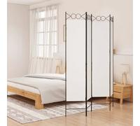 Vidaxl 4-Panel Room Divider White 160X200 Cm Fabric