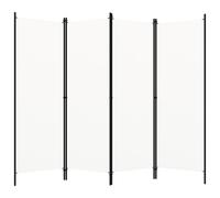 vidaXL 4-Panel Room Divider White 200x180 cm