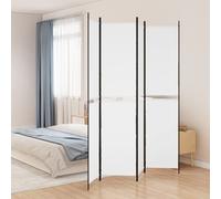 (White, 200 x 220 cm) vidaXL Room Divider Privacy Screen Paravent Dressing Room Partition Fabric