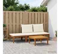 VidaXL 4 Pcs Solid Wood & Rope Natural