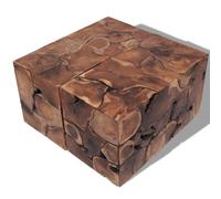 vidaXL 4 pcs Stools Chair/Coffee Side End Table Seat Footrest Solid Teak Brown