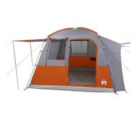 vidaXL 4-Person Car Tent - Waterproof, Easy Setup, Grey/Orange, Extra Camping Space, Portable