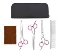 vidaXL 4 Piece Dog Grooming Scissors Set Stainless Steel