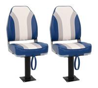 vidaXL 4 Piece Foldable Boat Seat Set High Backrest