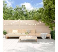 vidaXL Garden Lounge Set Modular Sofa Middle Sofa 4 Piece Solid Wood Pine