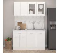 vidaXL 4 Piece Kitchen Cabinet Set Lyon White Engineered Wood