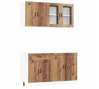 vidaXL 4 Piece Kitchen Cabinet Set Porto Old Wood Engineered Wood