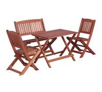 vidaXL 4 Piece Solid Eucalyptus Wood Outdoor Dining Set Children Table Chair