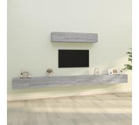 vidaXL 4 Piece TV Cabinet Set Grey Sonoma Engineered Wood