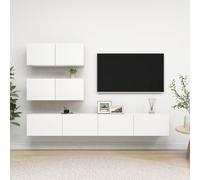 TV Cabinet Set 4 Piece Chipboard Hanging TV Unit 60/100cm Multi Colours vidaXL