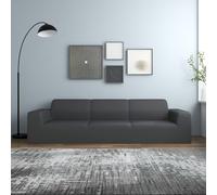 vidaXL 4-Seater Stretch Couch Slipcover Anthracite Polyester Jersey Cover