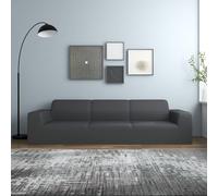 vidaXL 4-Seater Stretch Couch Slipcover Anthracite Polyester Jersey Cover