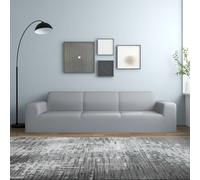 vidaXL 4-Seater Stretch Couch Slipcover Grey Polyester Jersey Couch Cover