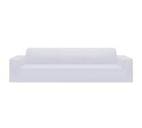 vidaXL 4-Seater Stretch Couch Slipcover - White Polyester Jersey - Sofa Protector for Living Room, Lounge and Office Spaces