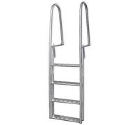 vidaXL 4-Step Dock Swimming Pool Ladder Aluminium 167 cm Non Slip Heavy Duty