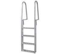 vidaXL 4-Step Dock Swimming Pool Ladder Aluminium 167 cm Non Slip Heavy Duty vid