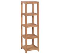 Vidaxl 4-tier Bathroom Storage Rack Solid Teak 42X42X165 Cm, Brown