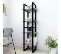 (Grey sonoma, 40 x 30 x 140 cm (W x D x H)) vidaXL Book Cabinet Engineered Wood/Solid Wood Pine 140/70 cm Multi Colours