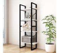 Vidaxl 4-Tier Book Cabinet White 60X30X140 Cm Solid Pine Wood