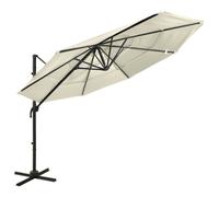 vidaXL 4-Tier Parasol with Aluminium Pole Sand 3x3 m Outdoor Umbrella Sunshade