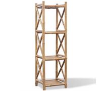 Vidaxl 4-Tier Square Bamboo Shelf