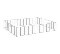 vidaXL 40-Panel Dog Playpen Black 50x100 cm Powder-coated Steel