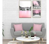 vidaXL 40x 3D Wallpaper Bricks Self-adhesive White Wall Stickers 3D Stickers