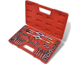 vidaXL 40x Tap and Die Set Hardware Metric Rethreading Hand Tap Die Tool Set