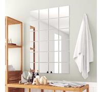 vidaXL 48 pcs Mirror Tiles Square Glass