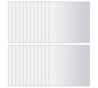 48x Mirror Tiles Square Glass Mirrored Wall Tile Bathroom Indoor Decor vidaXL
