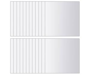 vidaXL 48x Mirror Tiles Highly Reflective Enhance Brightness Mirrored Wall Tile